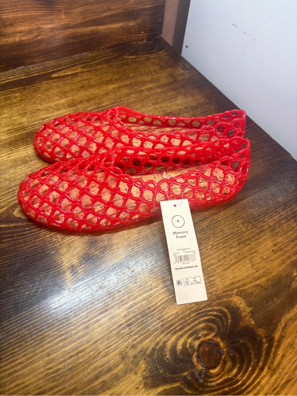 No boundaries red jelly flats size 9